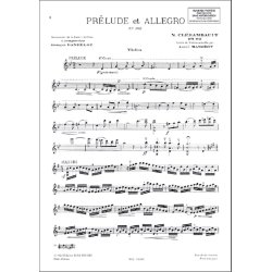 Pr&eacute;lude et Allegro (en sol) : Pour Violon & Piano